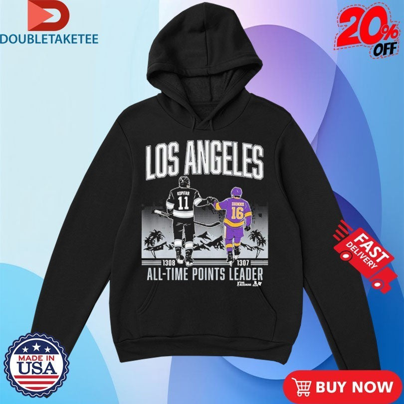 Anze Kopitar And Marcel Dionne Los Angeles All Time Point Leader Shirts