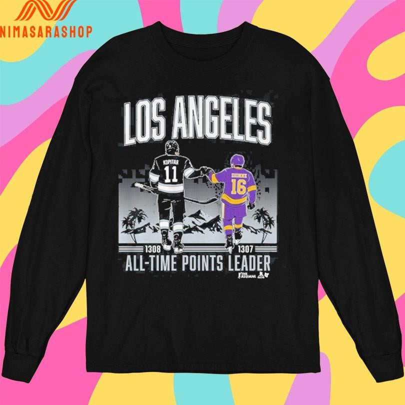 Anze Kopitar And Marcel Dionne Los Angeles All-Time Points Leader Shirts