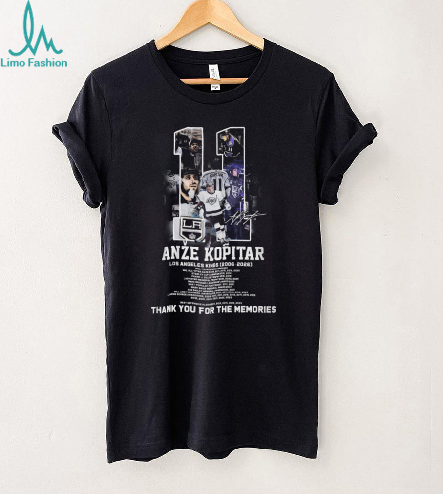 Anze Kopitar Los Angeles Kings Career Retirement Tribute 2006 2026 Vintage Hockey T Shirt