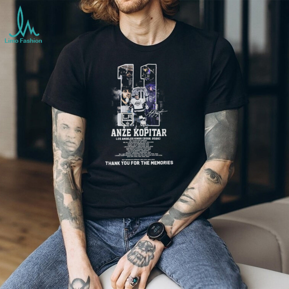 Anze Kopitar Los Angeles Kings Career Retirement Tribute 2006 2026 Vintage Hockey T Shirt