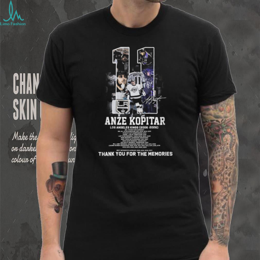Anze Kopitar Los Angeles Kings Career Retirement Tribute 2006 2026 Vintage Hockey T Shirt