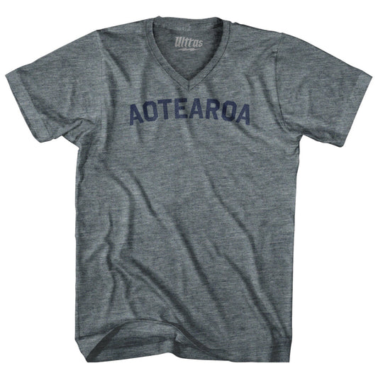 Aotearoa Tri-Blend V-neck Womens Junior Cut T-shirt Style001