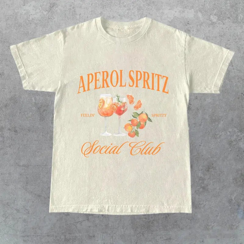 Aperol Spritz T-Shirt, Brunch Shirt, Summer Cocktail Shirt, Aperol Spritz Social Club, Gift for Her, Gift for Him, Gift...