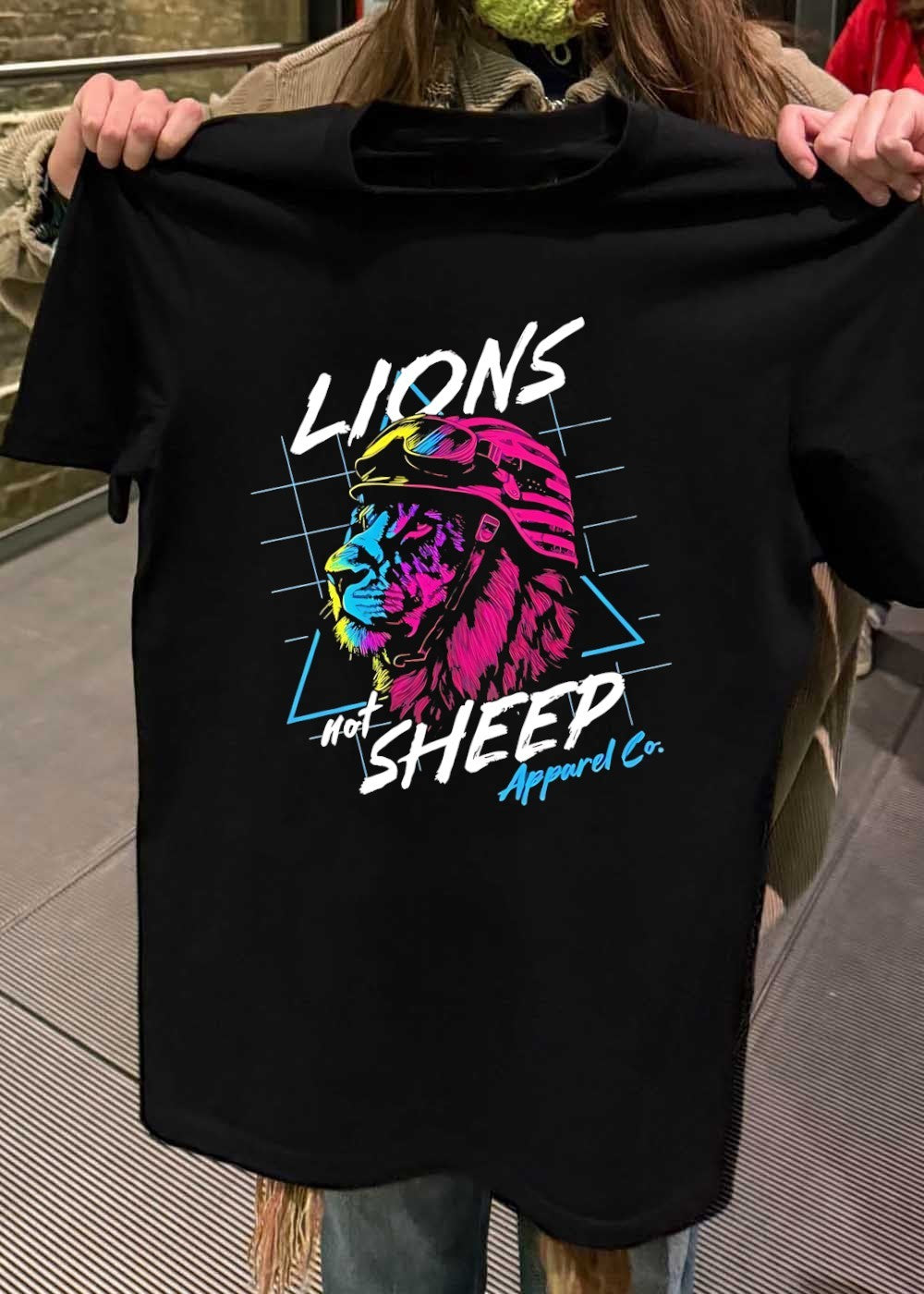Apparel Co. Lions not Sheep Helmeted Lion T-Shirt