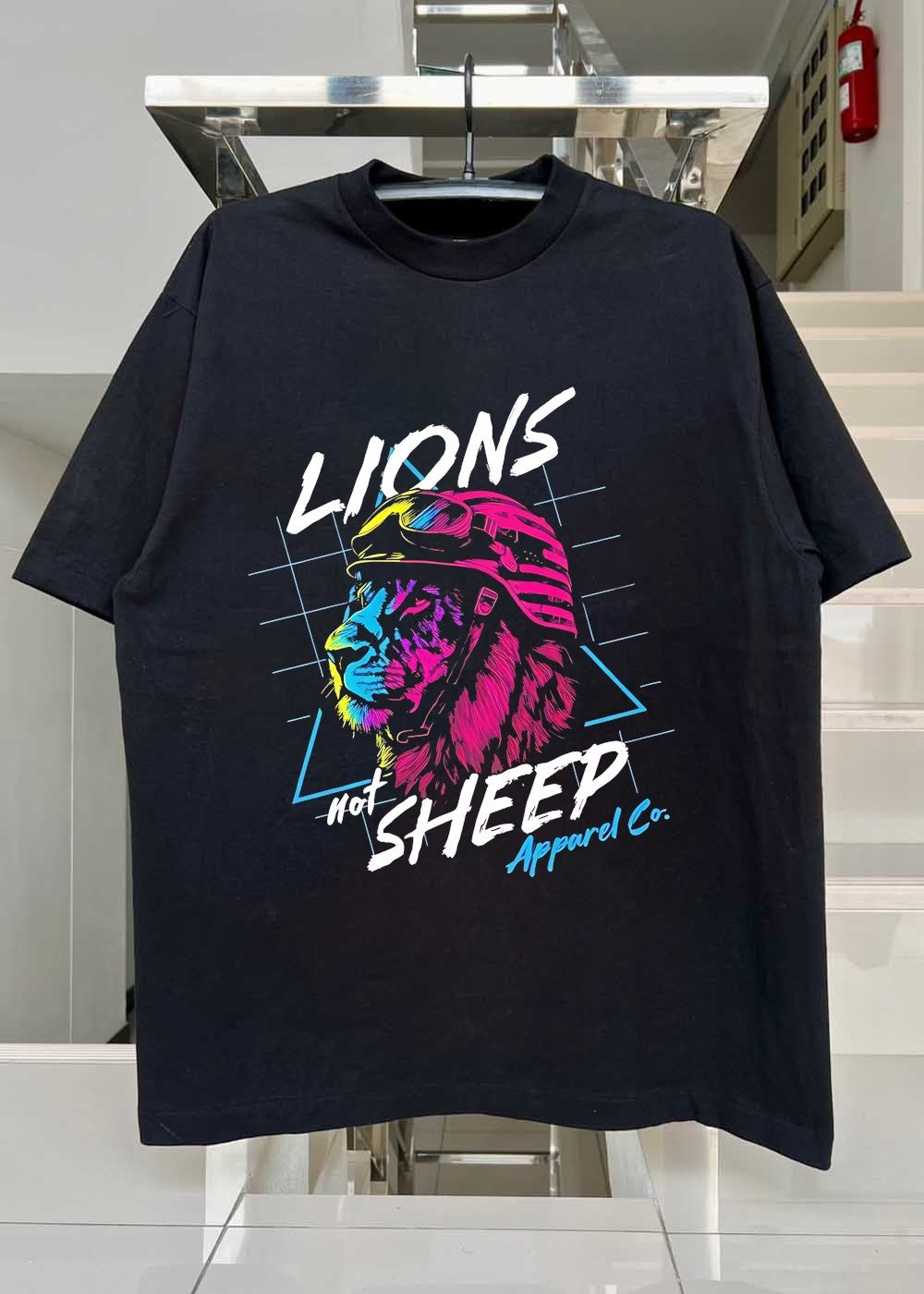 Apparel Co. Lions not Sheep Helmeted Lion T-Shirt