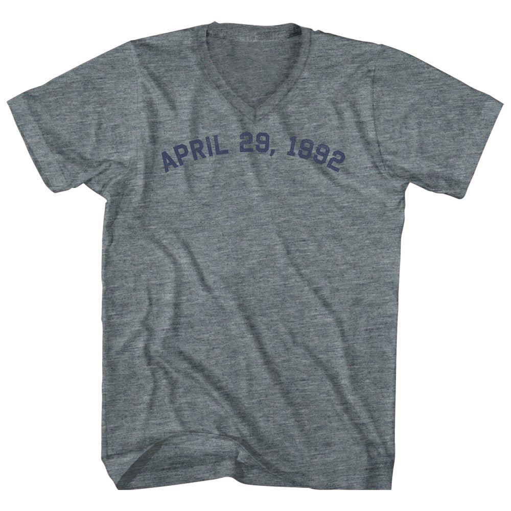 April 29, 1992 Adult Tri-Blend V-neck T-shirt Style002