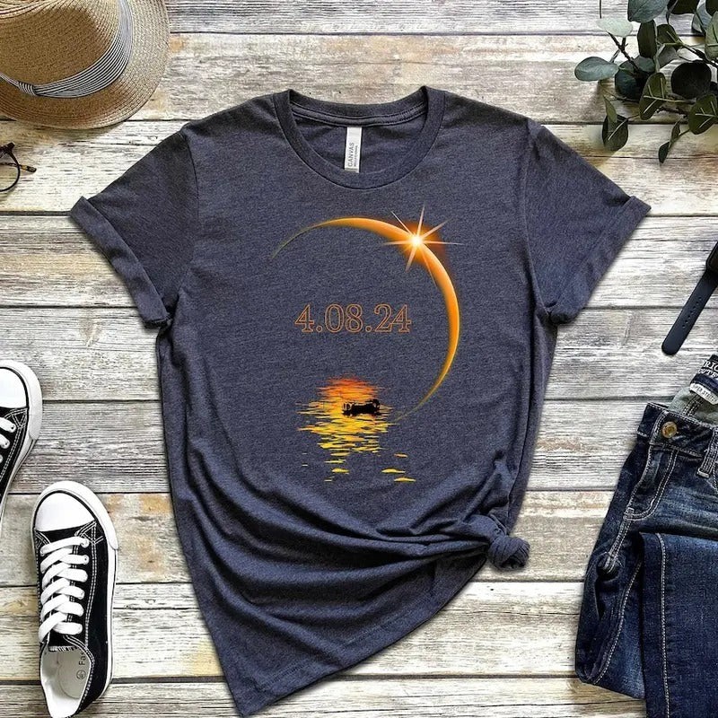 April 8 2024 T-shirt, Solar Eclipse Shirt, Celestial Event Tee, Astrology Lover Shirt, America Totality Shirt, Nature...
