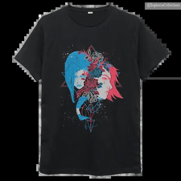 Arcane Jinx and Vi Art T-Shirt, Men's Women's Size , Global Trending Outfits Hoodie, Sweatshirt | UrbanDripWear.com