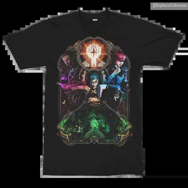 Arcane T-Shirt, Jinx Vi Arcane T-Shirt, Sweatshirt, 100% Cotton Tee , Global Trending Outfits Hoodie | UrbanDripWear.com