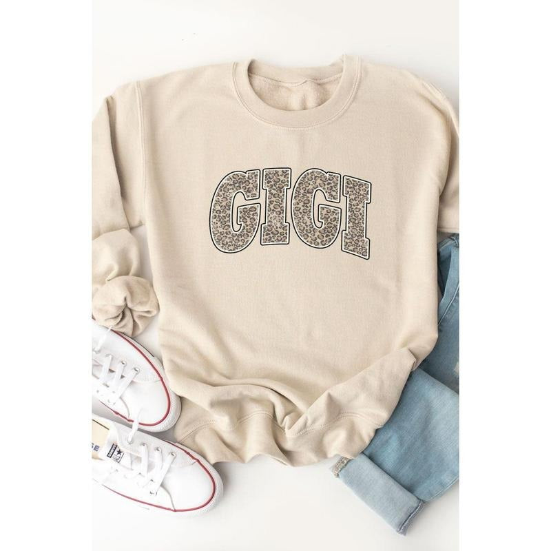 Arched Gigi Leopard Heavy-weight Crew Sweatshirt T-Shirts, Hoodie | UrbanDripWear.com