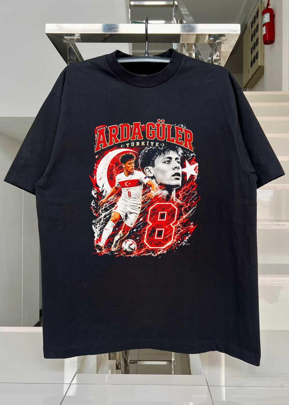 Arda Guler Running with Soccer Ball Arda Guler Turkiye Number 8 T-Shirt