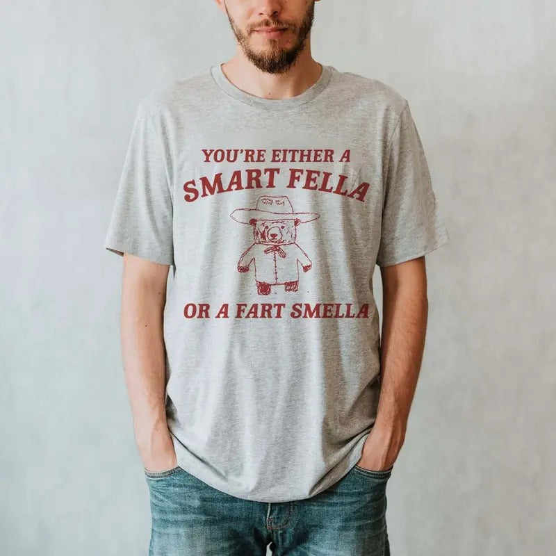 Are You A Smart Fella Or Fart Smella Sweatshirt, Weird Shirt, Funny Shirts, Meme Shirt, Panda Shirt Hoodie