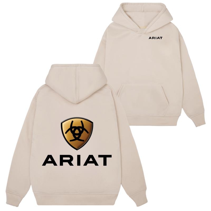 Ariat Sweatshirt Hoodie Tshirt, Luxurious gold logo design, ideal for outdoor activities and premium fashion style,...