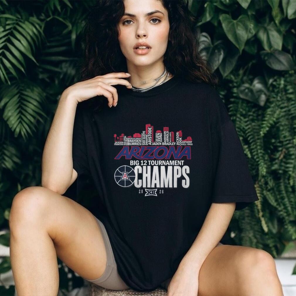 Arizona Wildcats 2026 Big 12 Tournament Champs City Skyline T Shirt