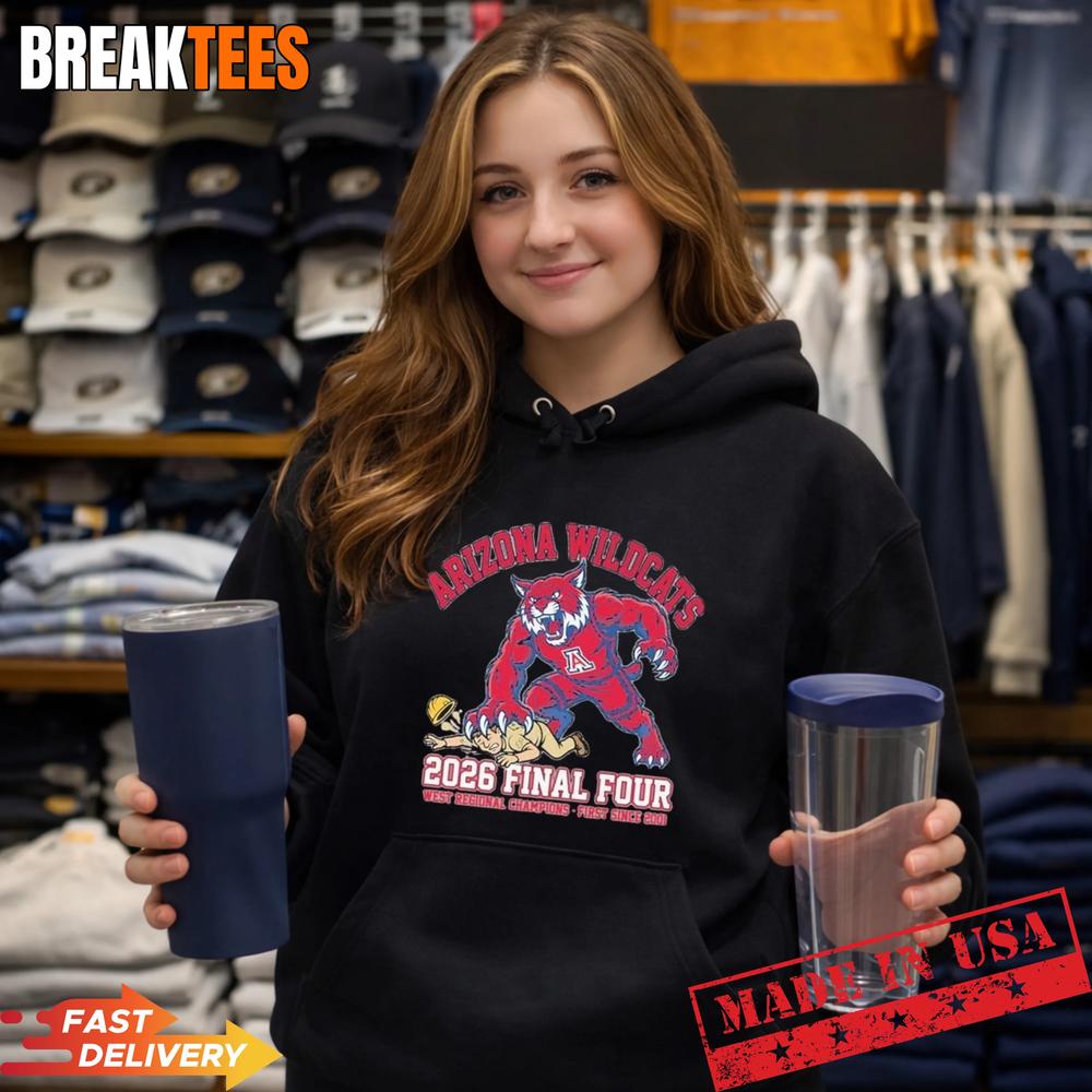 Arizona Wildcats 2026 Final Four West Regional Champions Mascot Shirt