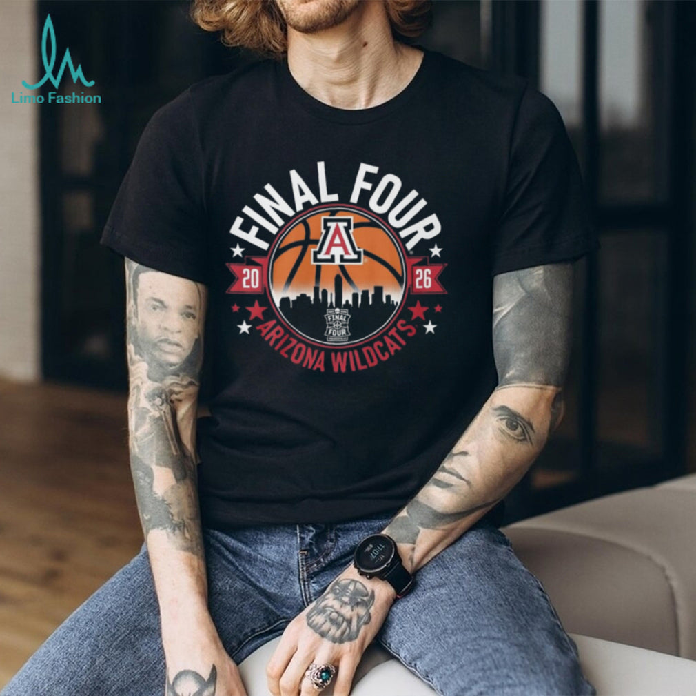 Arizona Wildcats 2026 NCAA Men’s Final Four Indianapolis Black T Shirt
