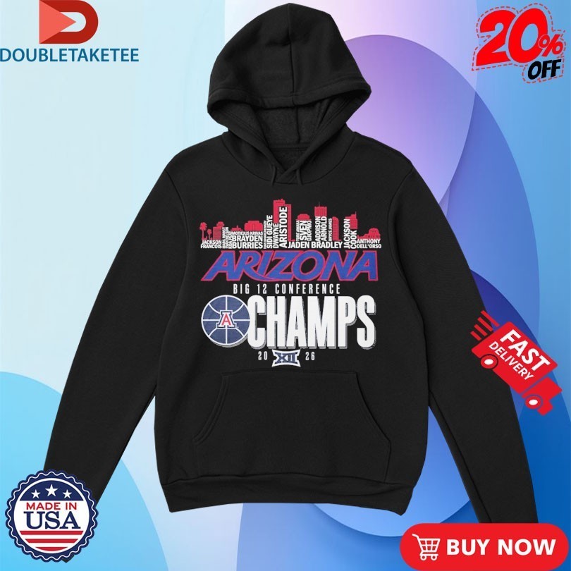 Arizona Wildcats Big 12 Conference Champions 2026 Names Players Team Shirts