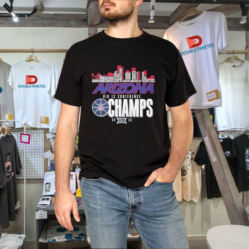 Arizona Wildcats Big 12 Conference Champions 2026 Names Players Team Shirts