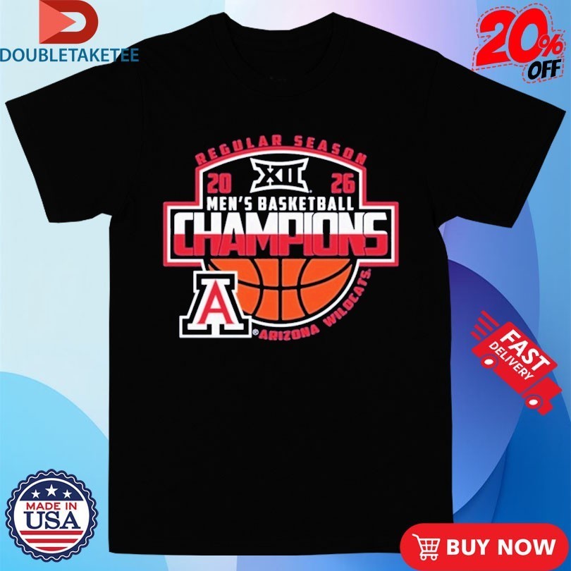 Arizona Wildcats Big 12 Men’s Basketball Regular Season Champions 2026 Shirts