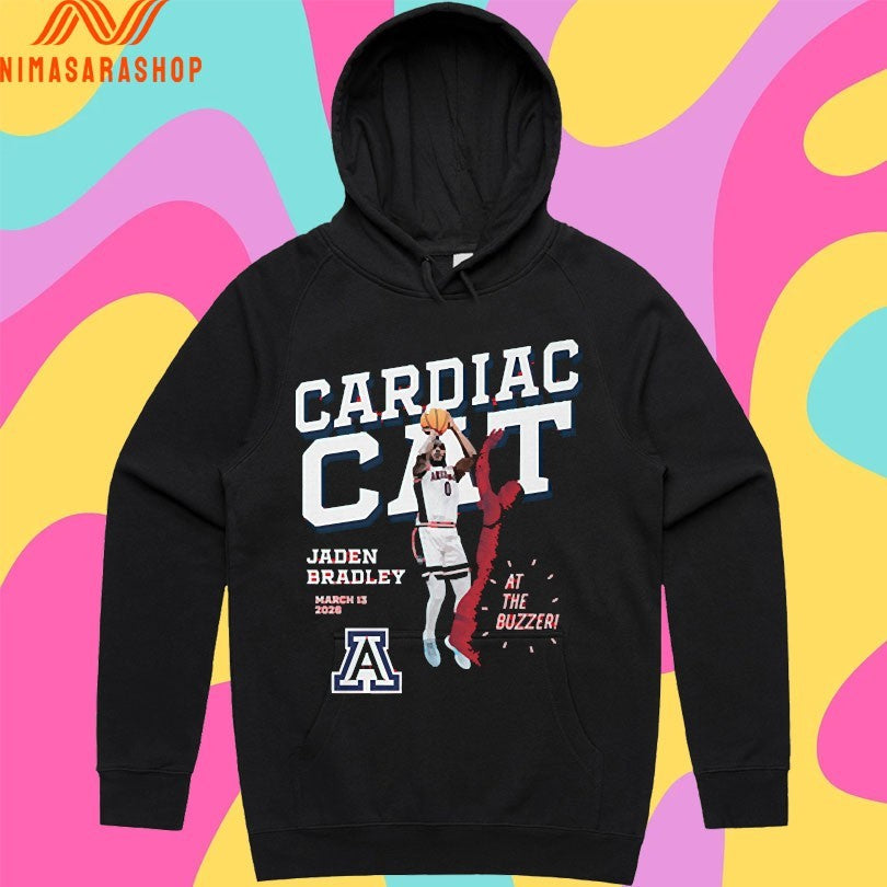 Arizona Wildcats Cardiac Cat Jaden Bradley March 13 2026 At The Buzzer Shirts