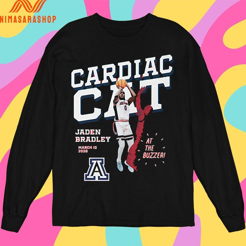 Arizona Wildcats Cardiac Cat Jaden Bradley March 13 2026 At The Buzzer Shirts