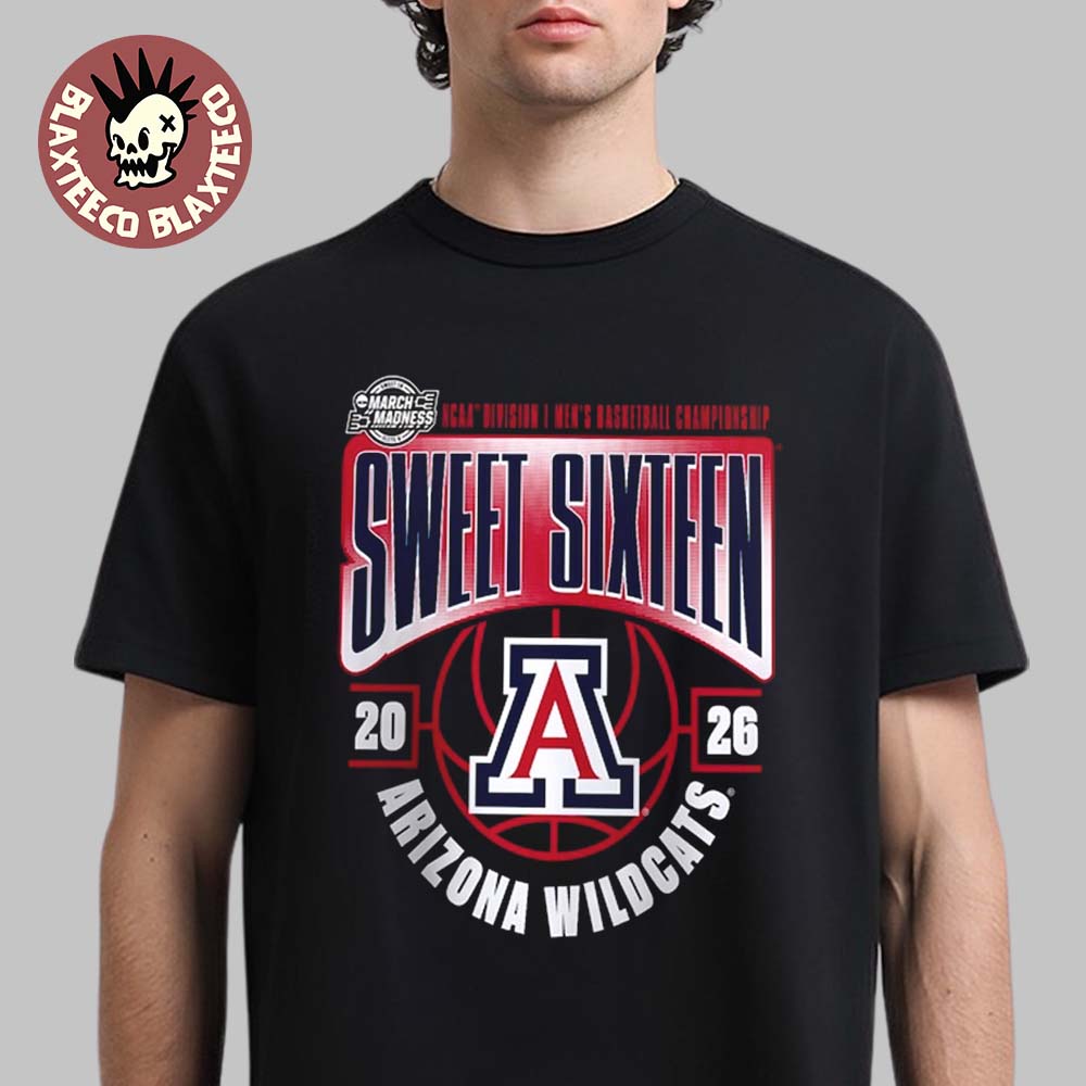 Arizona Wildcats Men’s Basketball 2026 NCAA March Madness Sweet 16 T-Shirt
