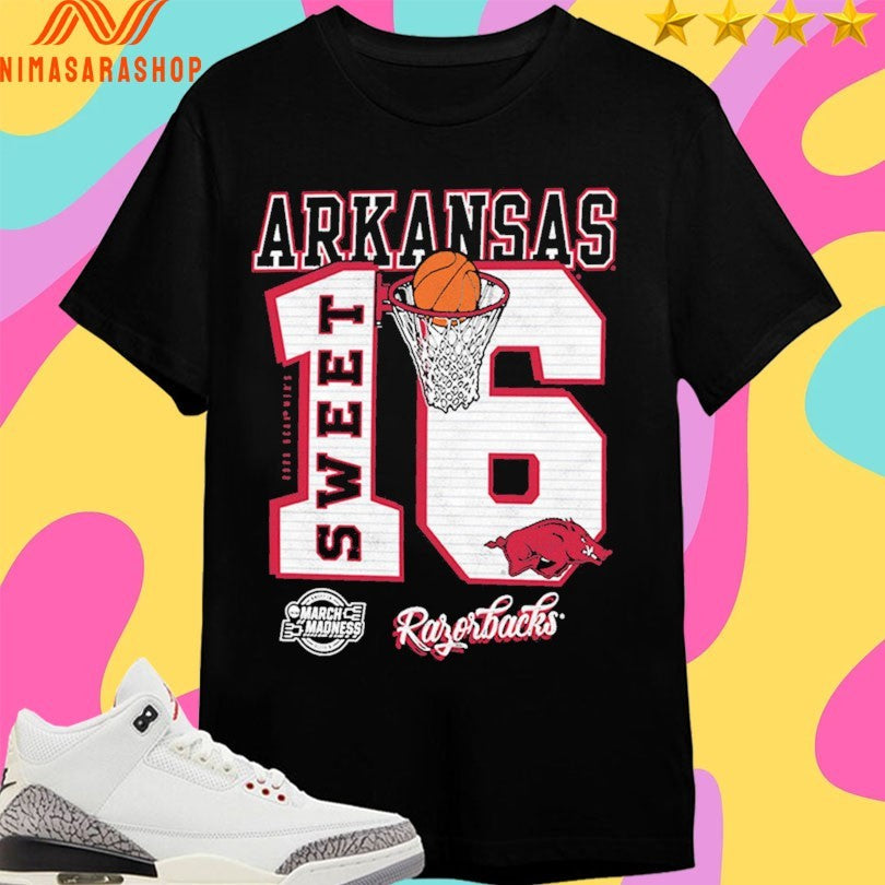 Arkansas Razorbacks 2026 Ncaa March Madness Sweet 16 Shirts