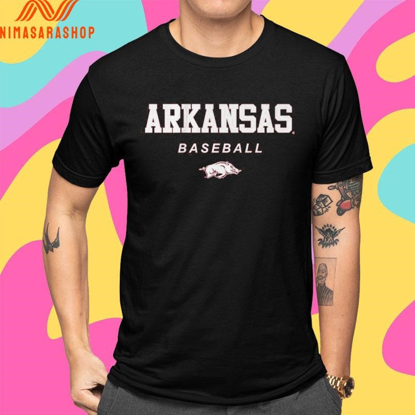 Arkansas Razorbacks Baseball Wordmark And Logo Shirts