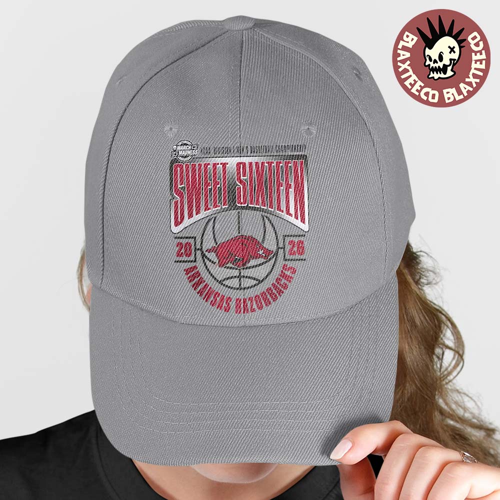 Arkansas Razorbacks Men’s Basketball 2026 NCAA March Madness Sweet 16 Cap Hat Snapback