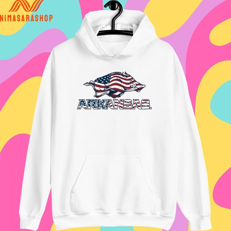 Arkansas Razorbacks Patriotic Marks Logo Stack Shirts