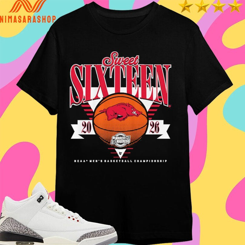 Arkansas Razorbacks Sweet Sixteen 2026 NCAA Men’s Basketball Championship Shirts