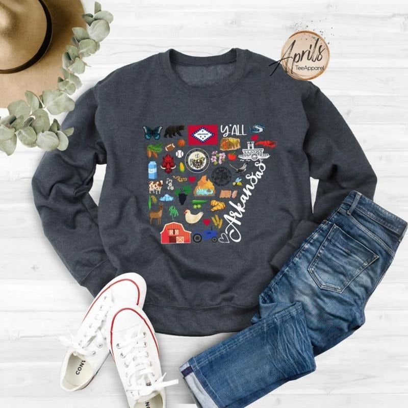 Arkansas Sweatshirt, Arkansas Hoodie, State Shirt Classic Fashion | UrbanDripWear.com