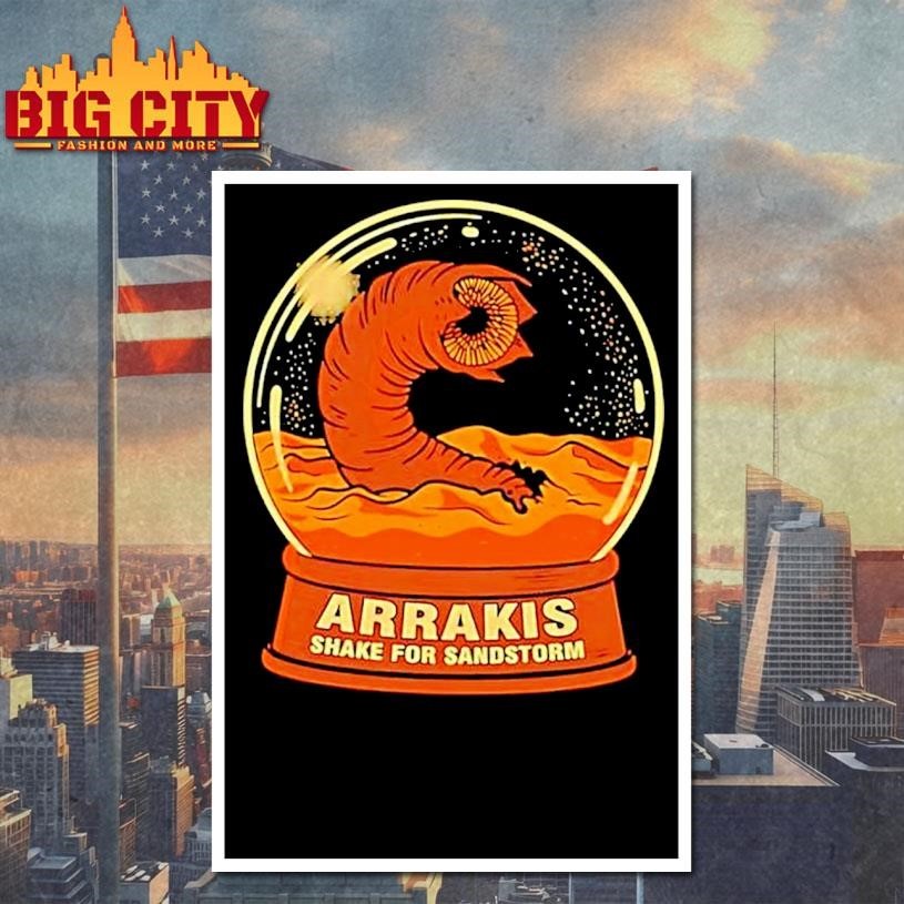 Arrakis Shake For Sandstorm Dune Shai Hulud Sandworm Desert Snow Globe Shirt