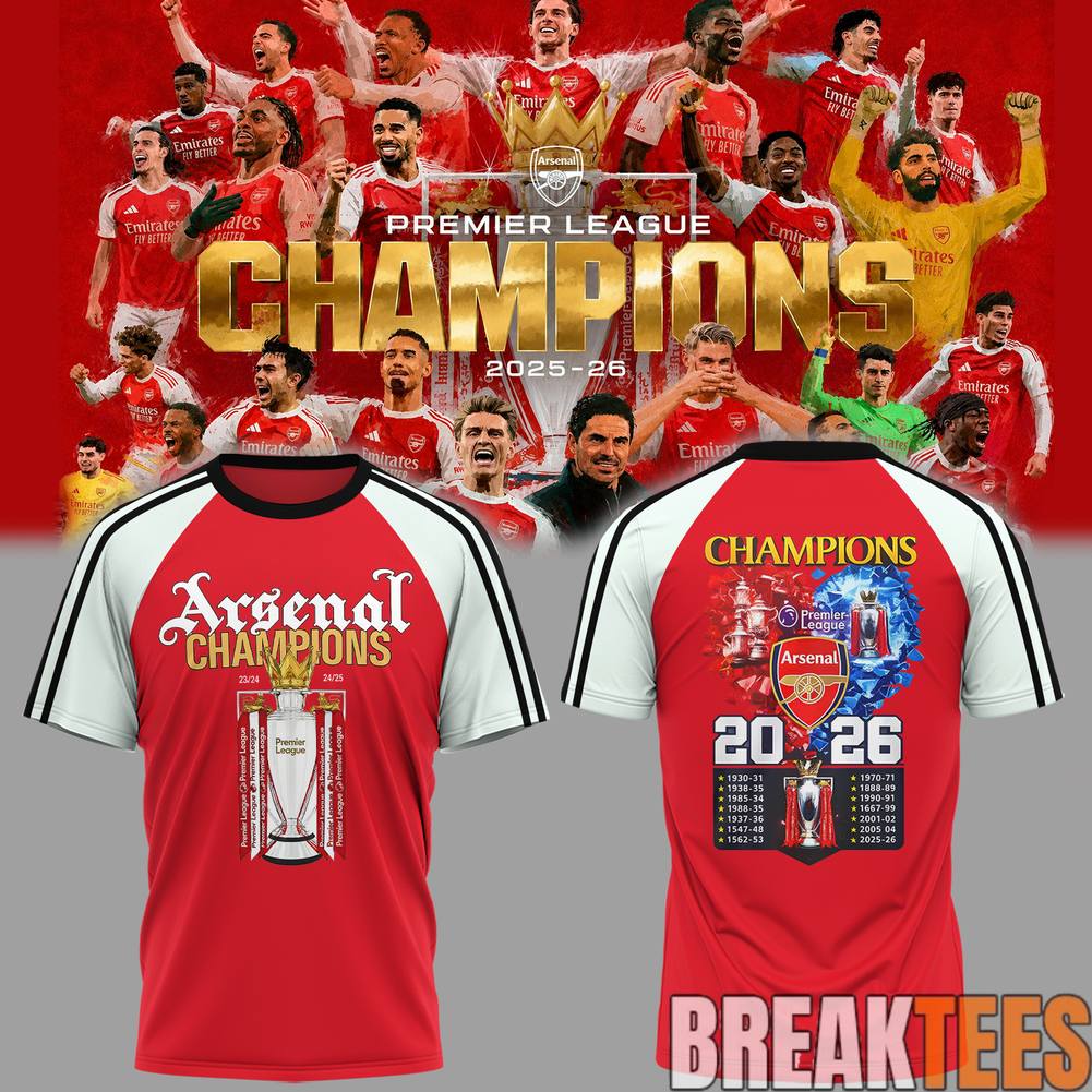 Arsenal Premier League Champions 2025-2026 Shirt