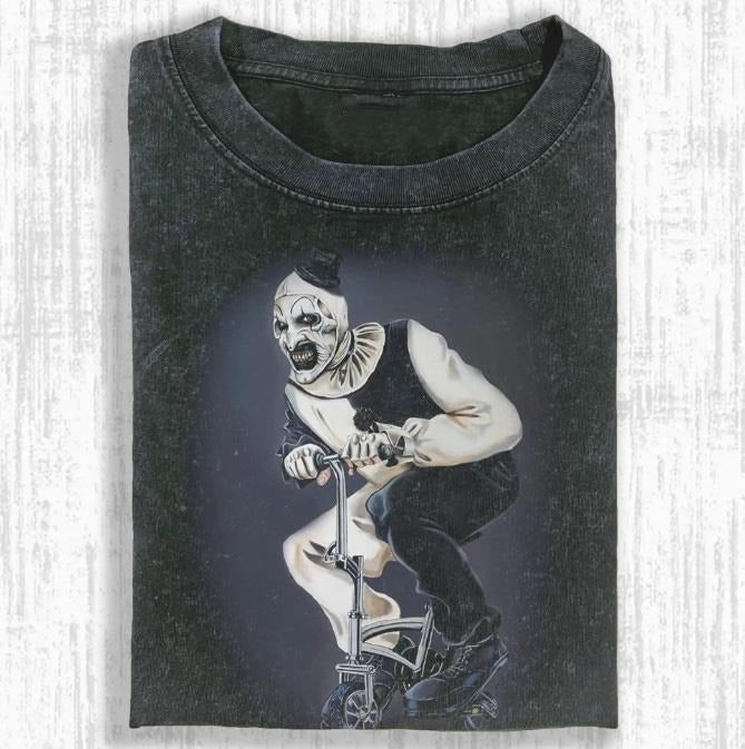 Art the clown t-shirt, Funny Halloween Shirt, Unisex T-Shirt, Y2K 90s Graphic Shirt, gift for her, him, Womenswear Top,...