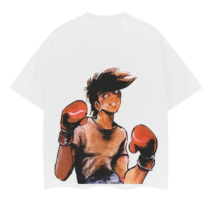 Ashita no Joe "Victory Joe" Heavyweight Vintage Tee 100% Cotton OVERSIZED Anime T-shirt Menswear Top Crew Necks Tshirt...
