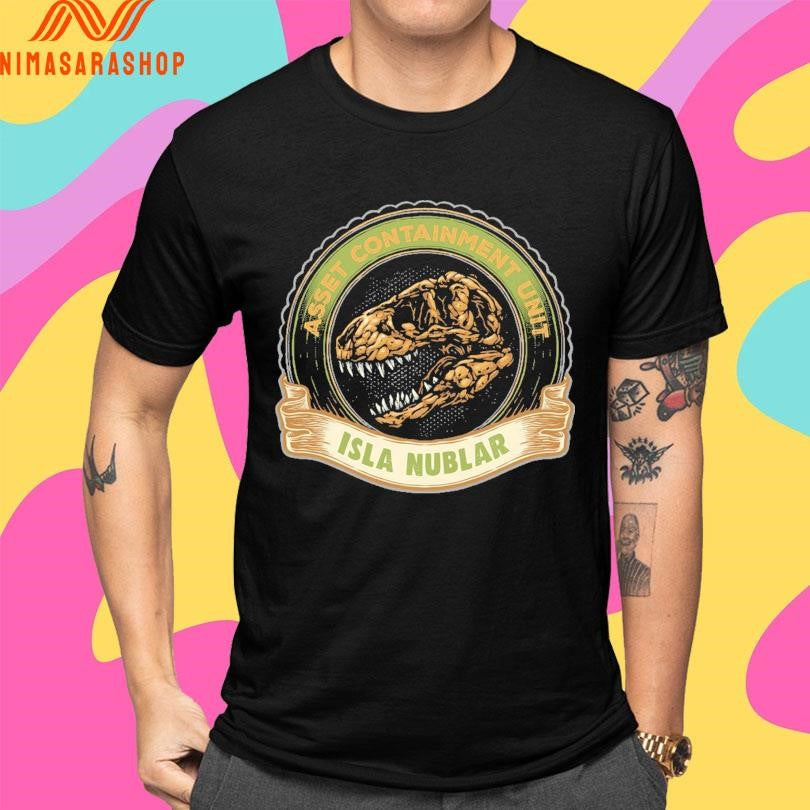 Asset Containment Unit Isla Nublar Logo Shirts