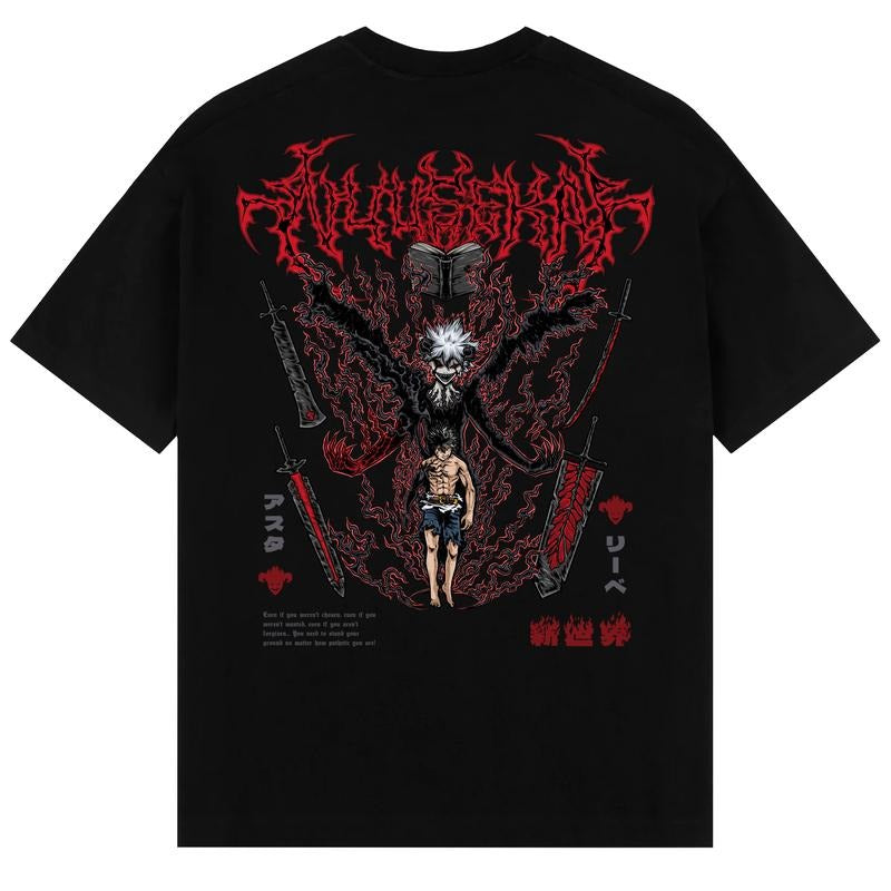 Asta x Liebe Black Clover Oversized T-Shirt, Anime Graphic Tee, Anime Shirt Hoodie, Sweatshirt | UrbanDripWear.com