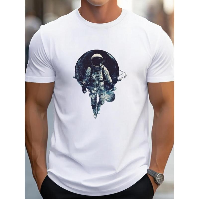 Astronaut Embracing Planet Art G500 pure cotton men's T-shirt comfort fit made in usa Hoodie, Sweatshirt | UrbanDripWear.com