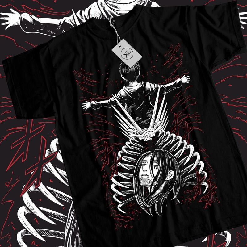 Attack On Titan Anime T-shirt & Sweatshirt, Eren Yeager AoT Graphic Tee, Anime Manga Lover Gifts Hoodie | UrbanDripWear.com
