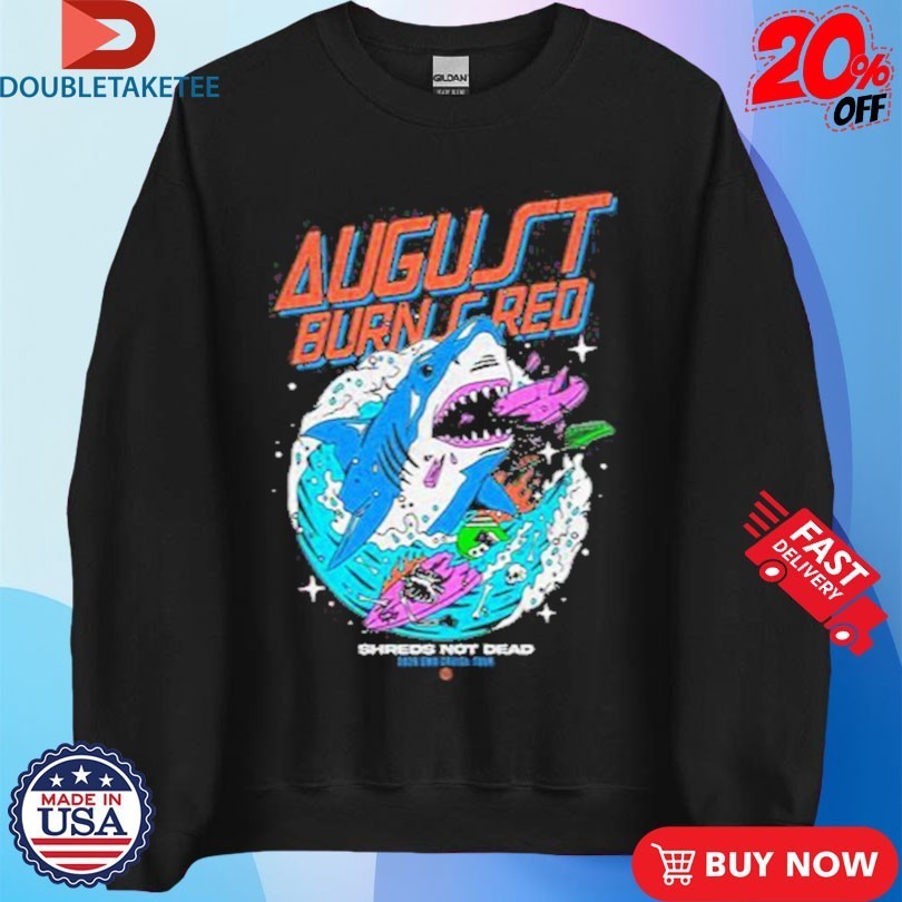 August Burns Red Jan 22 2026 Downtown Miami FL Shreds Not Dead Shark Shirts