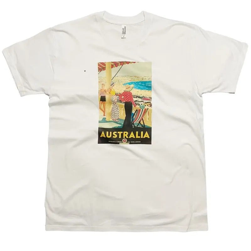 Australia Vintage Travel Poster T-Shirt Beach Coastal Art Hoodie, Sweatshirt | UrbanDripWear.com