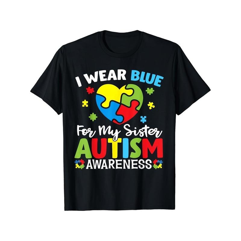 Autism Awareness 'I Wear Blue for My Sister' T-Shirt
