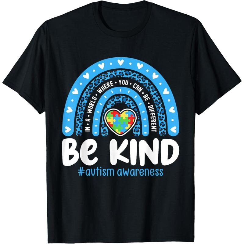 Autism Awareness Rainbow In April We Wear Blue Ribbon Autism T-Shirt Hoodie, Sweatshirt | UrbanDripWear.com