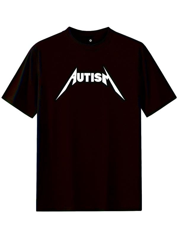 Autism Fashion Print 100% Cotton T-Shirt for Men