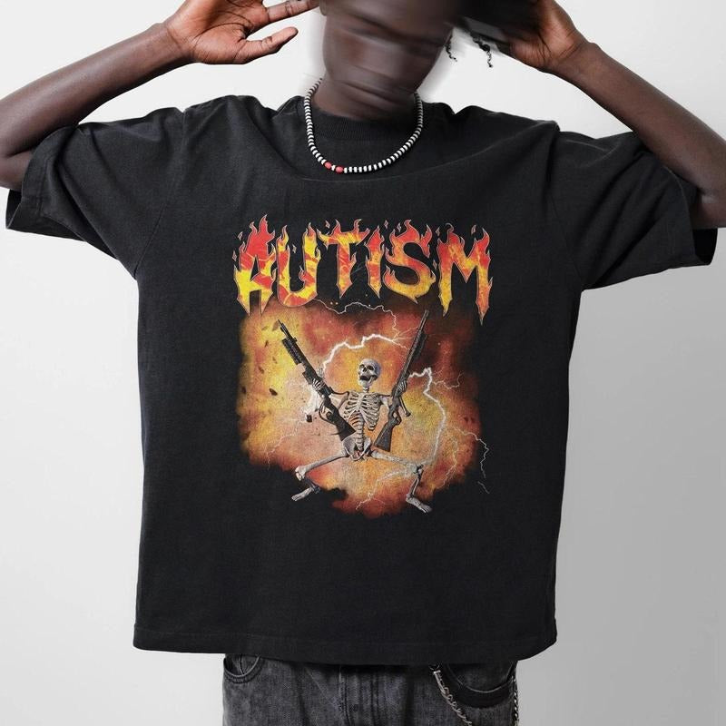 Autistic Funny Skeleton Shirt, Autism Edgy Skeleton Meme, Oddly Specific Shirt, Offensive Gifts shirts, Cursed shirts,...
