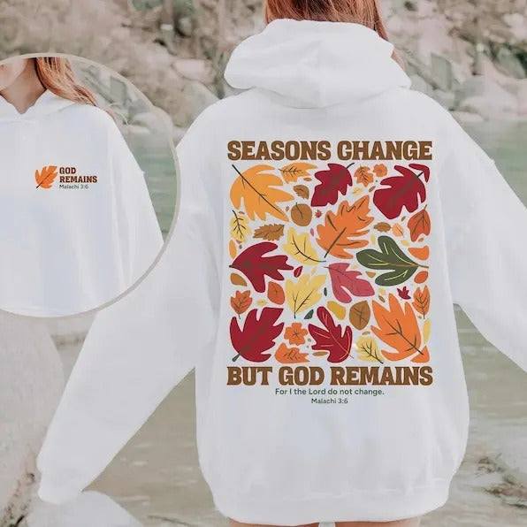 Autumn Christian Hoodie Fall Season Christian Hoodies Sweatshirt God Bible Verse Shirt Christianity Clothing New Believer...