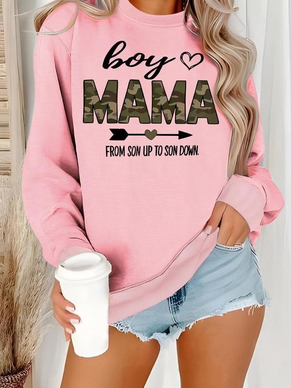 Autumn Winter Women's Casual Long Sleeve Round Neck Heart Pattern Print Knitwear, Fitted Letter Pattern Hooded Sweatshirt...