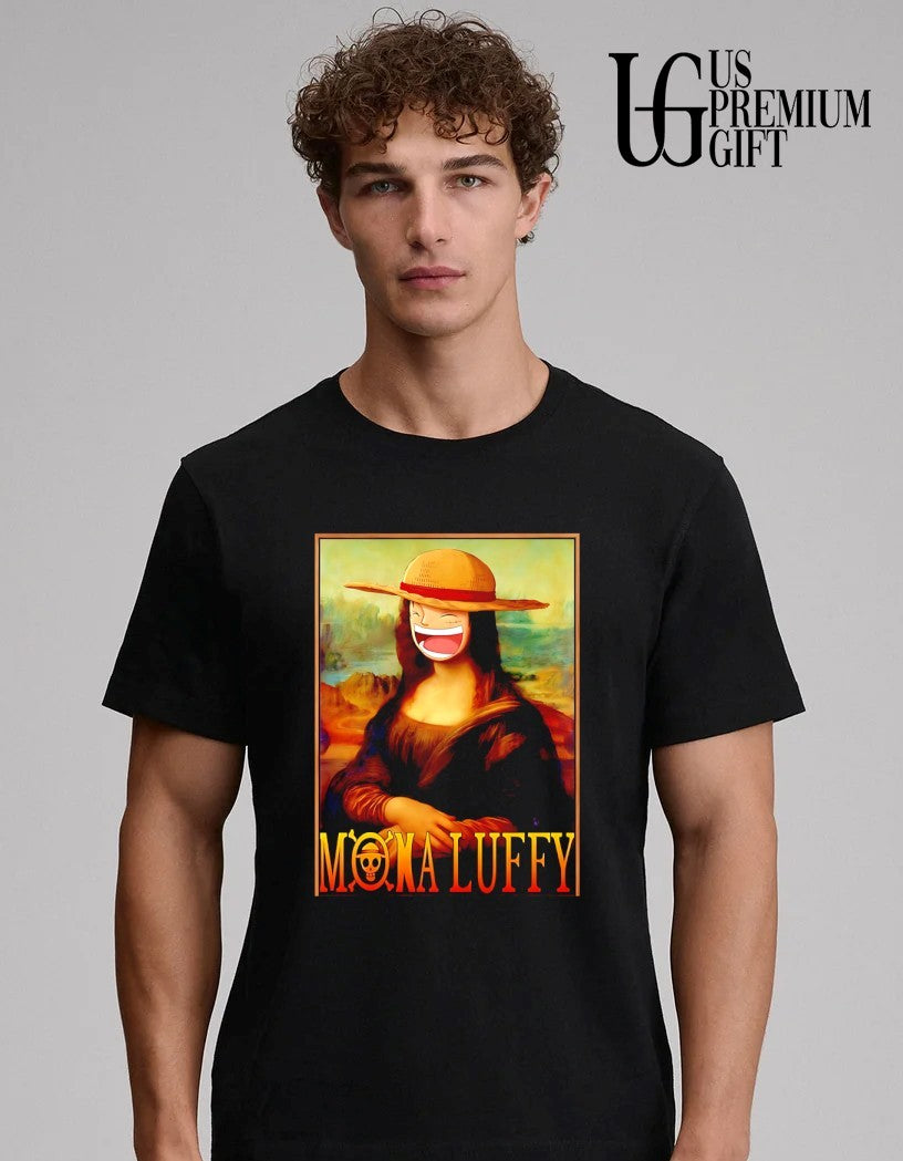 Mona Luffy Mona Lisa Anime parody shirt