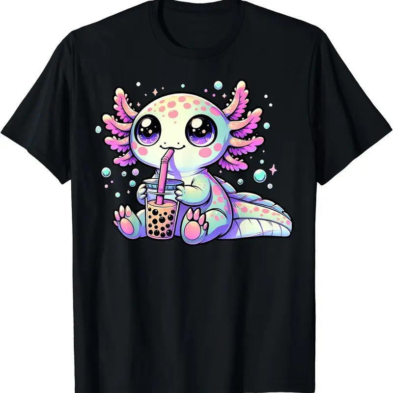 Axolotl Bubble Boba Tea Kawaii Anime Gifts Women, Men, TShirt Hoodie, Sweatshirt | UrbanDripWear.com